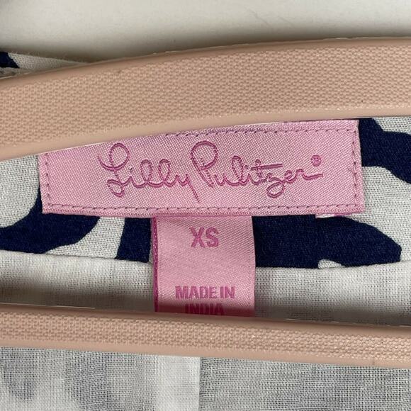 Lilly Pulitzer Courtney Navy Blue Treasure Tunic Dress Size XS - Picture 9 of 10